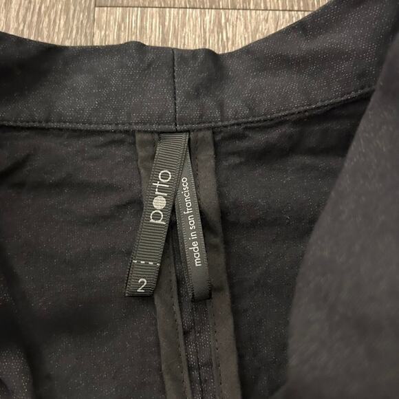 EUC Porto San Francisco Charcoal Black Asymmetric Jacket Size 2 / Medium Italian - Picture 6 of 14